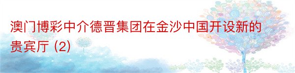 澳门博彩中介德晋集团在金沙中国开设新的贵宾厅 (2)