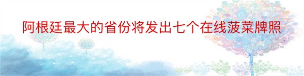 阿根廷最大的省份将发出七个在线菠菜牌照